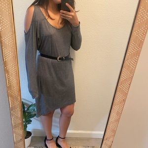 Saint Grace Striped Shoulder cut-out Dress